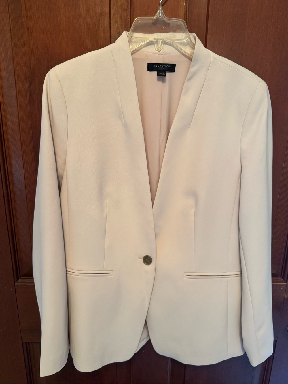 Ann Taylor Women's Light Tan Single-Button Blazer